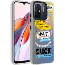 Ardemix Redmi 12c Kılıf Desenli Dragon Sert Kapak - Kelimeler Kelimeler