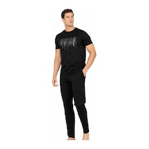 Pierre Cardin Penye Kısakol Pijama Takım Lk-pc6125 Siyah