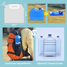 Katlanabilir Outdoor Kamp Piknik Su Bidonu 10 Litre Şeffaf Beyaz