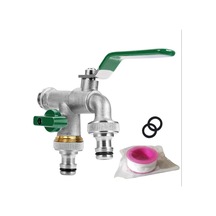 Qianfan 1/2'' Yüksek Kaliteli Pirinç Çift Musluk, Paslanmaya Ve Yeşil