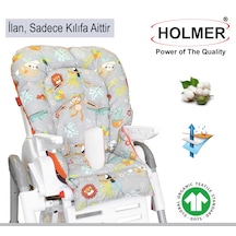 Leke Tutmaz Organik Mama Sandalyesi Minderi & Kılıfı Max-M Germanyg One Size Pembe