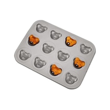 Tr Karbon Çelik 12 Li Ayıcık Muffin Cupcake Kek Pişirme Kalıbı Mt125 Diğer