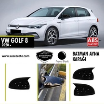 Vw Golf 8 2021 Sonrası Uyumlu Batman Yarasa Ayna Kapağı Piano Black ABS Plastik (00) (ŞüsCarOto Aksesuar)