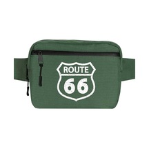 Route66 Logo Yeşil Bel Çantası