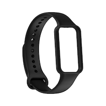 Ekılıf - Xiaomi Redmi Smart Band 2 Uyumlu - Kordon Silikon Kordon Krd-87 - Siyah