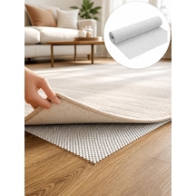 Halı Kaydırmazı 45x125 Cm Yıkanabilir Altı Kaydırmaz Halı Sabitleme Masa Örtüsü Çekmece İçi Araç Zemin, Beyaz, 45 X 125 Cm