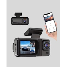 Park Modlu 3 Kameralı Araç Kayıt Cihazı 1080p Ön Kamera 2 Ekran -