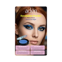 Aden Eyeshadow Powder Mono Shine - Işıltılı Göz Farı 03 Dance The Night Mavi Işıltısı 0
