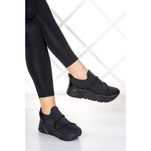 Erkan Saçmacı Barbara Siyah Streç Siyah Taşlı Sneaker