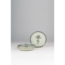 Porselen 4 Parça 21 Cm Pasta Tabağı 80795 Açık