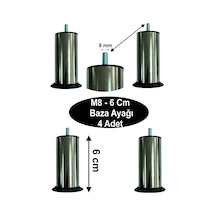 M8 - 6 Cm 4 Adet Baza/koltuk Ayağı Gri Diğer