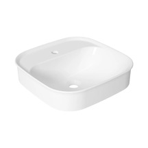 Serelnita Köşeli Tezgah Üstü Lavabo - Beyaz - 2068txs110h