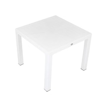 Depootoptan Mandella 90X90 Elit Rattan Masa Beyaz