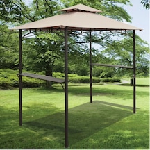 Gazebo Parti Çadırı Kahverengi, Bahçe Şemsiyesi, Gölgelik, Çadır