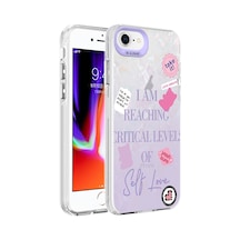 Zore İphone Se 2022 Uyumlu Mermer Desenli Ogaa Marbello Kılıf-mor
