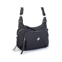 Nas Bag Kadın Çapraz Çanta Siyah Saten 26x21x15 Cm Siyah Saten
