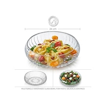 El Yapımı Büyük Boy Cam Salata Kasesi -%100 Üfleme Cam Sanatı Dekoratif Çerezlik Ve Meyvelik - 24 Cm Diğer