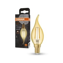 Osram Vintage 2,5w 22w Kıvrımlı Rustik Led Mum Ampul - Sarı Dekoratif Lamba