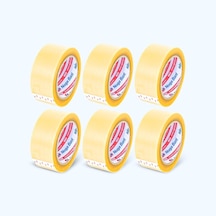 Nuga 45 Mm X 100 Mt Şeffaf Koli Bandı Hotmelt Red 6 Adet