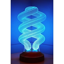 3 Boyutlu 3d Görünümlü Helezon Led Lamba Genel