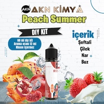 Peach Summer Dıy Kit Şeftali Çilek Nar Buz Gıda Aroması %20 Oranda Aroma İçerir Hazır Değildir 60 Ml