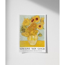 Çerçevesiz Poster Vincent Van Gogh On İki Ayçiçekli Vazo