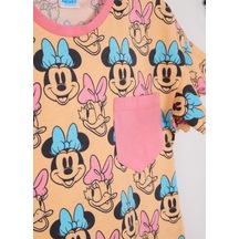 Minnie Mouse Lisanslı Kız Çocuk 2'li Takım Mn21803-somon