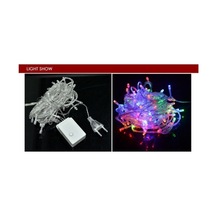 10 Mt 100 Led Işık Renkli Noel Yılbaşı Agaç Süsleme Led Süs 9 Fon Siyah