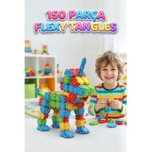 150 Parça Flexy Tangles Eğitici Blok Seti Motor Becerisi Geliştimini Destekleyen Oyun Seti
