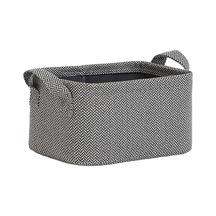 Antrasit Renk Dokulu Kumaş Sepet 24 X 17 X 12 Cm Diğer