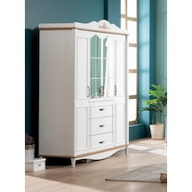 Dolap Urlu FLORA Model Kayın torna yüksek ayak 4kapı Kalite malzeme İtinalı paket kargo Kutuda sevk​11385 Bej