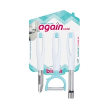 Again Sebze Oyacağı & Elma Soyacağı & Sebze Soyacağı Mavi-Beyaz