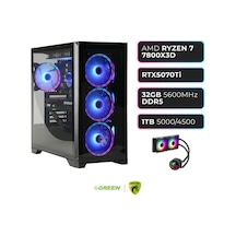 Green Griffin G9 R7-7800X3D 32 GB 1 TB SSD RTX5070Ti Free Dos Masaüstü Oyuncu Bilgisayarı