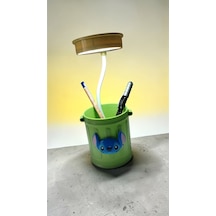 Stitch Hem Gece Lambası Hem Kalemlik Hediyelik Ürün Boyut:20 Cm Çok Renkli