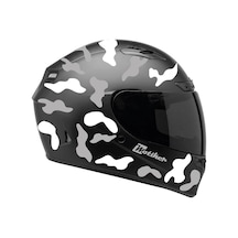 Gri Beyaz Kamuflaj Kask Sticker Modeli
