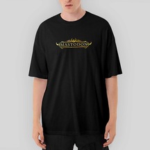 Mastodon Logo Oversize Siyah Tişört
