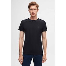 D's Damat Slim Fit Lacivert Düz D's Damat Logo Baskılı Strech Pamuklu T-shirt 2ec148551753m Lacivert