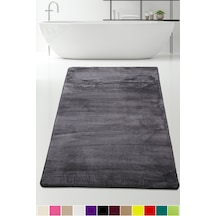 Elite Antrasit 120x180 Cm Büyük Ebat Pufidik Banyo Halısı Köşeli Antrasit