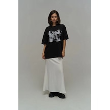 Corset Beyaz Oversize Siyah