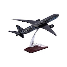 Zekupp - Maket Uçak - Boeing 777-300 1/200 - SİYAH DESENLİ ÖZEL T