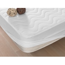 Komfort Home Sıvı Geçirmez Fitted Kapitoneli Alez 60 x 120 CM Beyaz