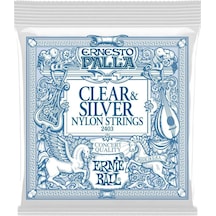 Ernie Ball 2403 Ernesto Palla Nylon Clear and Silver Tie-On Klasik Gitar Teli