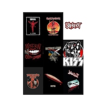 Metal Grupları 8 No Çoklu Sticker Seti Diğer