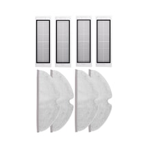 Roborock S5 Max Uyumlu 4 Adet Hepa Filtre 4 Adet Mop Fiber Paspas