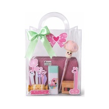 Sevimli Simli Kırtasiye Seti/glitter Kalem Kutusu, Hb Kalem, Silgi, Washi Bantlar, Kalemtıraş Pembe