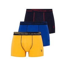 U.S. Polo Assn. U.s Polo Assn. 80178 Erkek 3 Lü Boxer-sax&lacivert&sarı Çok Renkli