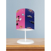 Mekta Home Bebek Ve Çocuk Odası Pembe Mavi Seksekli Abajur