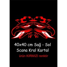 Scania Kartal Sticker 40x40cm Sağ-sol Traktör Kamyon Tır Case Tümosan Massey Erkunt