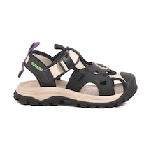 Siyah Cırtlı Hafif Unisex Çocuk Spor Sandalet 25y614 F Siyah