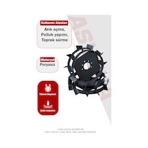 Asvera Çapa Makinesi Demir Teker Takımı 4.00-8 - 5-7.5 Hp Uyumlu Arazi Tipi Demir Tekerlek
